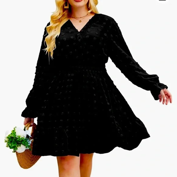 Womens black A line dress xxl brand new